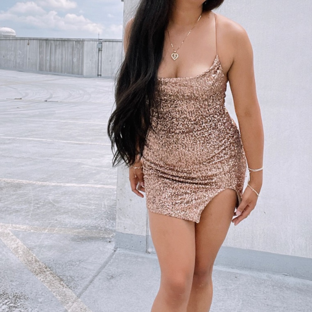 Rose gold dress